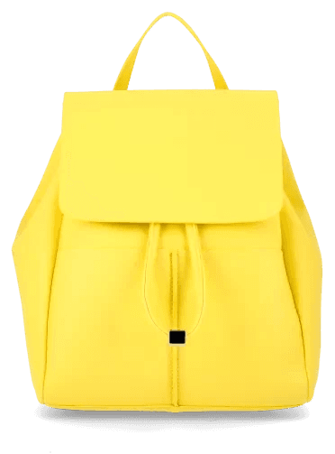 Yellow backpack as an example of product photography
