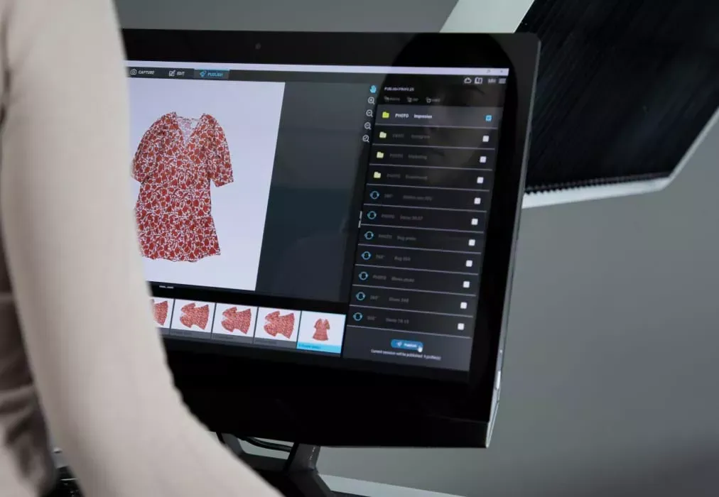 Finalizing and publishing flat-lay garment photos in software