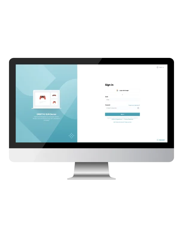 Login Screen on Desktop Monitor