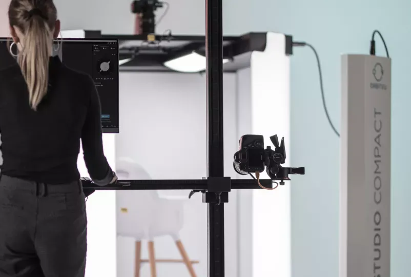 Product Photographer Working on a Commercial Photo Set