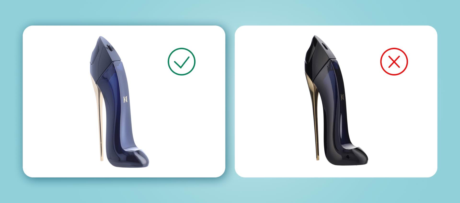 good and bad product photo light