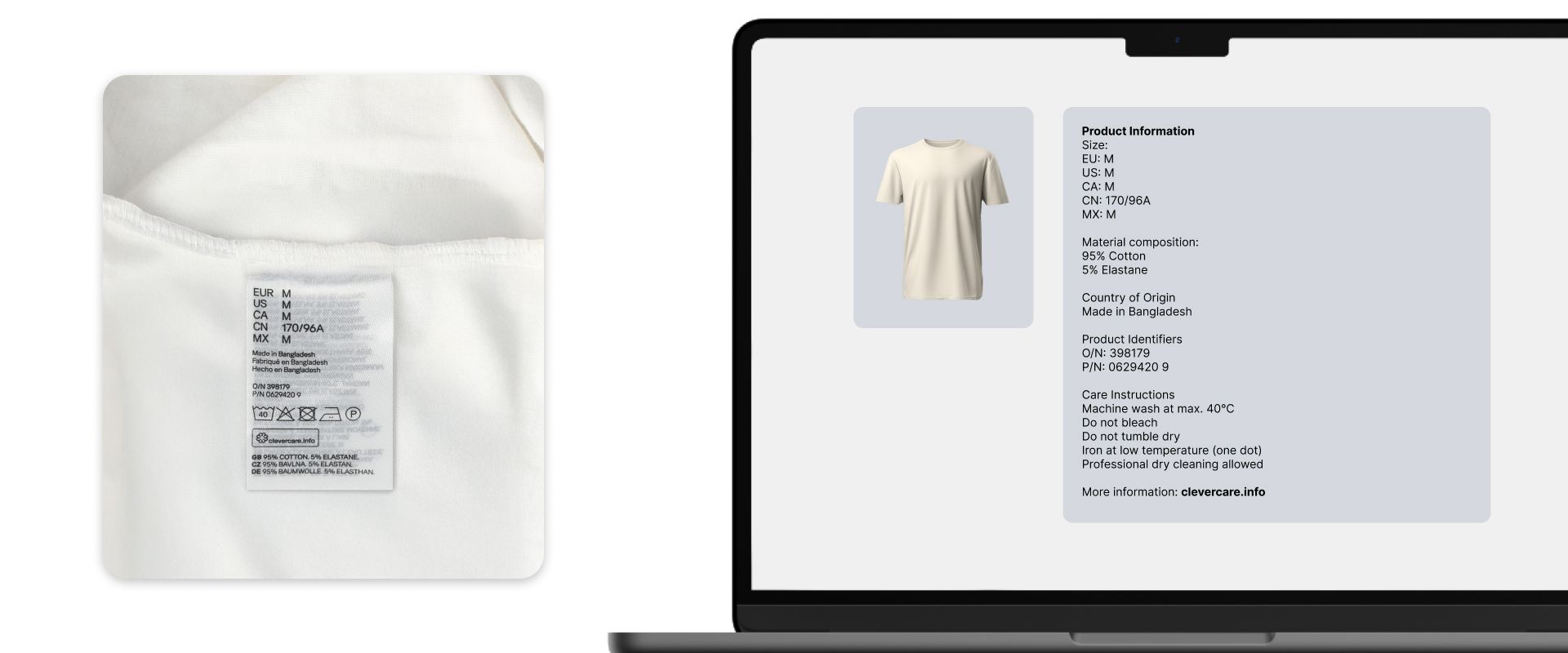 GPSR clothing label information example