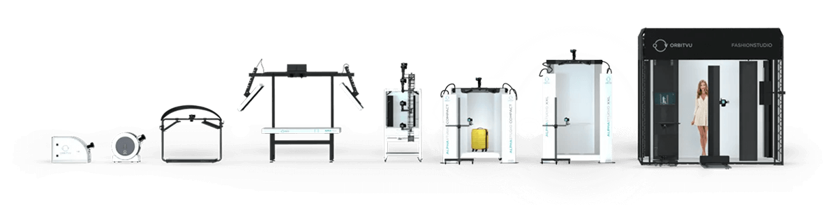 Range of Orbitvu Automated Product Photography and Fashion Studios