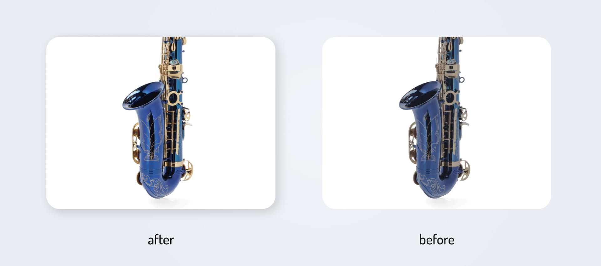 Two photos illustrating the before and after effect of the color correction Two photos illustrating the before and after effect of the color correction