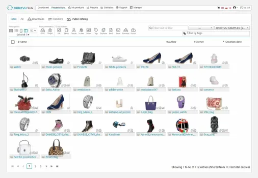 Product Catalog Interface Example