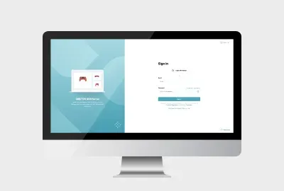 Login Screen on Desktop Monitor