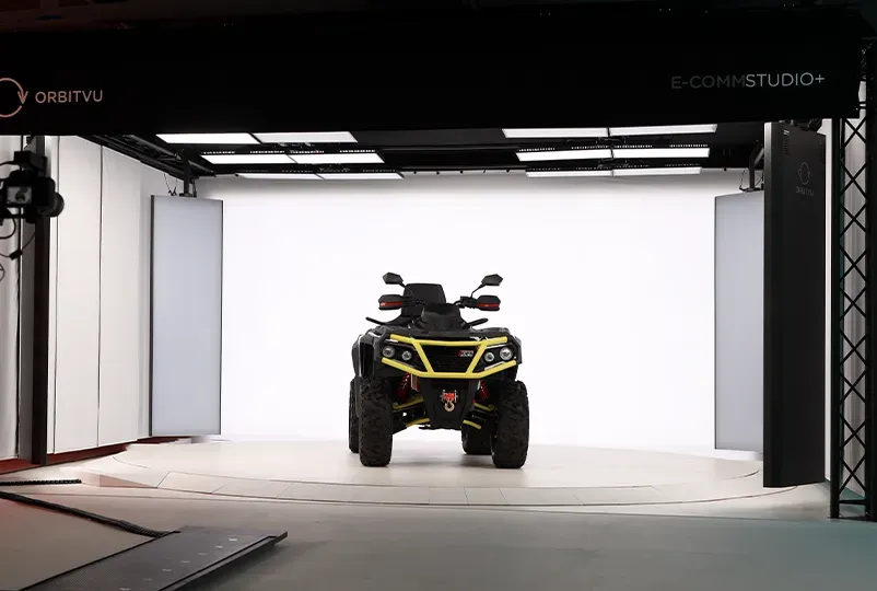 Black ATV Quad on 360 Studio Photography Turntable