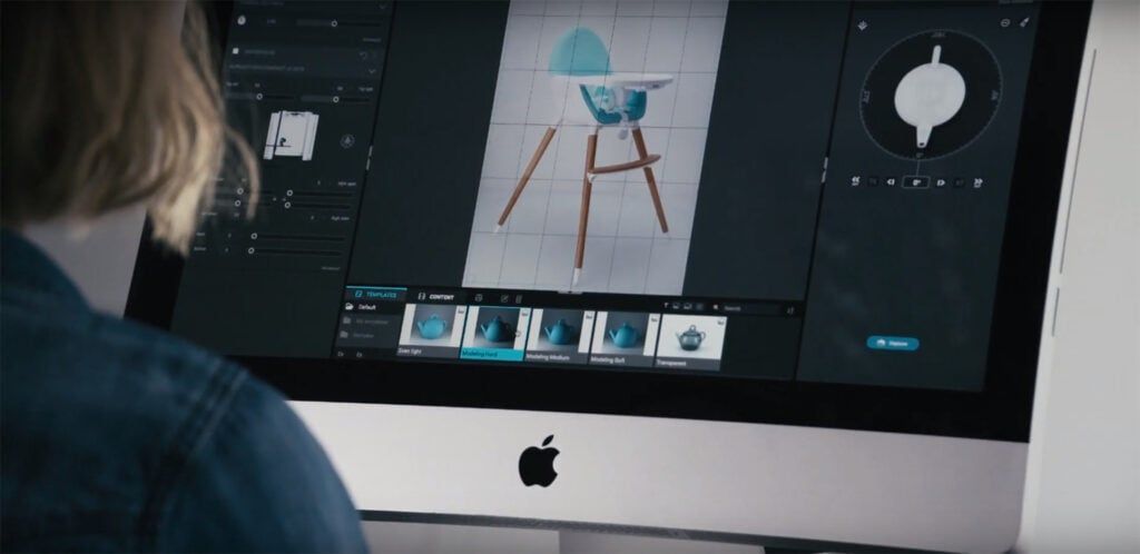 Photographer using Orbitvu Station Software