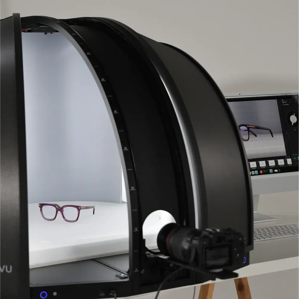 Automatisiertes Fotostudio für Brillen und kleine Produkte