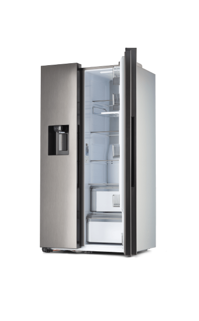 Stainless Steel Refrigerator with Open Door