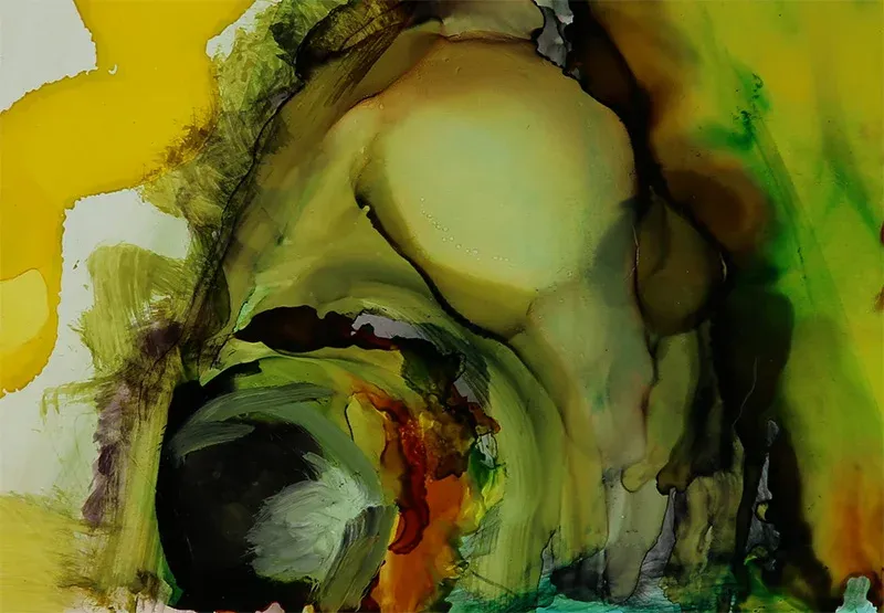 Sample of detail cutout from art piece to create a new piece of artwork