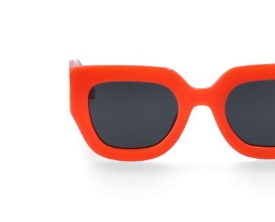 Vibrant Orange Square Sunglasses 