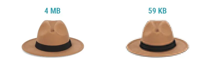 Image size illustration - a hat - image for ecommerce