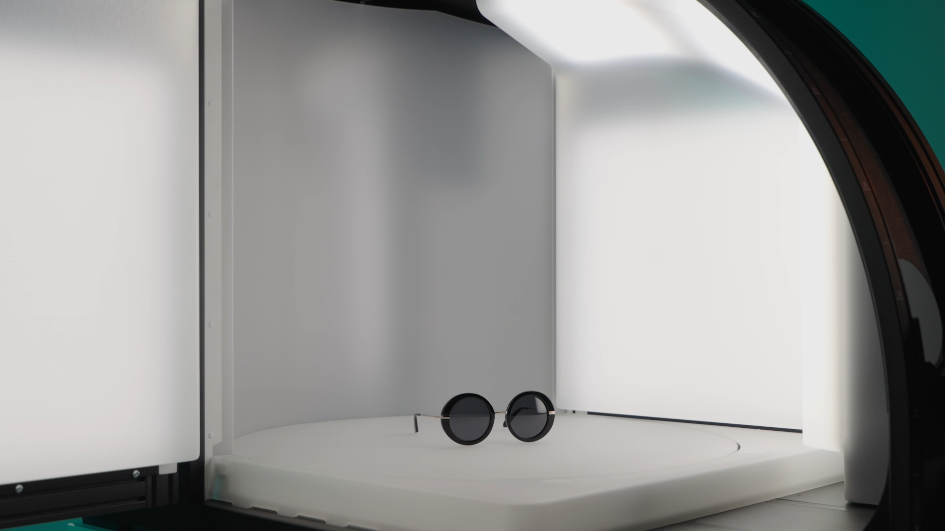 Black Round Sunglasses Product Photography