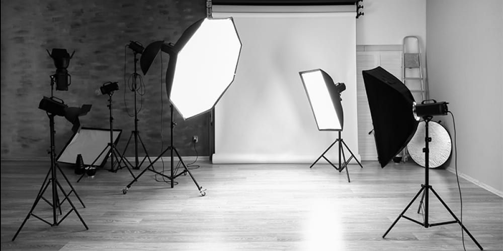 Illustrative photo of light-shaping accessories in a studio