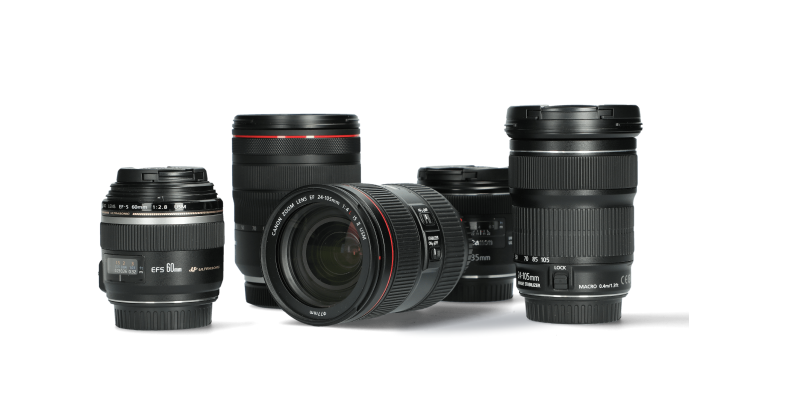 different lenses showed