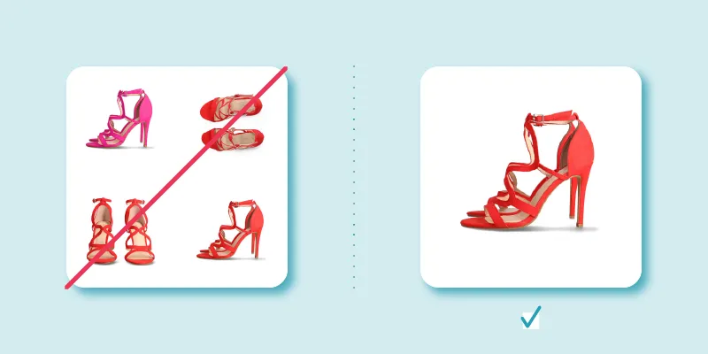 No multiple angles in one photo for Google Shopping