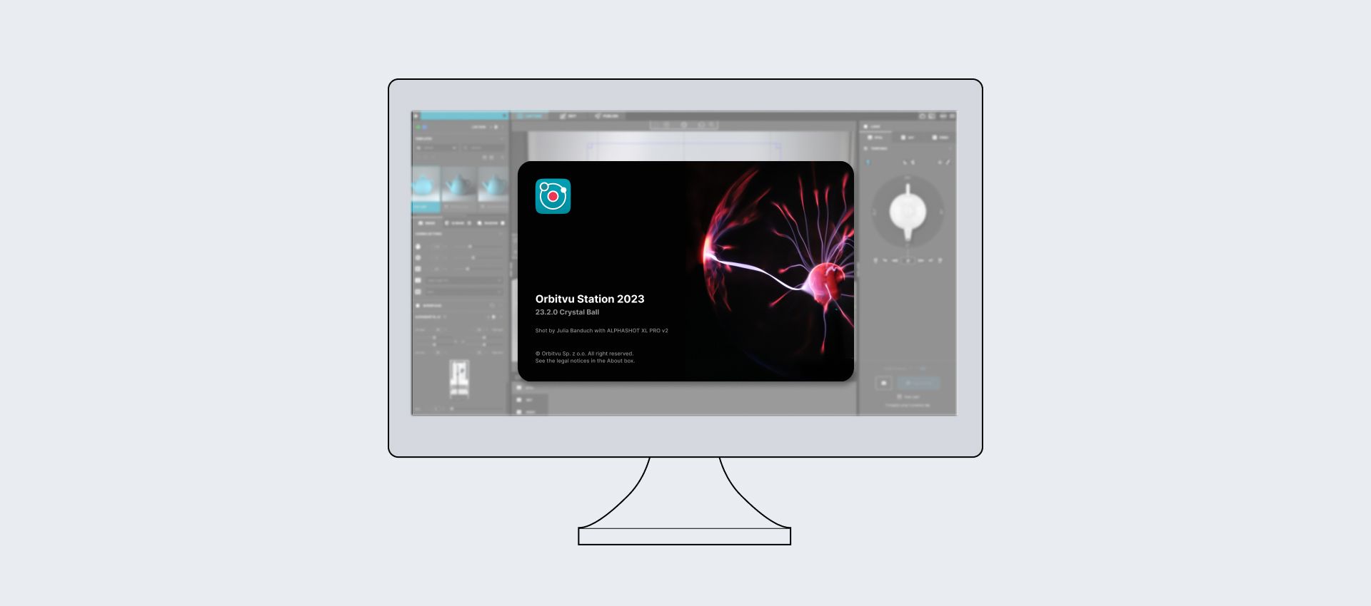 Illustration of Orbitvu Station software Illustration of Orbitvu Station software