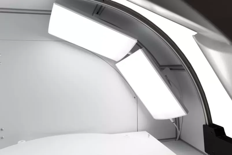 Integrated LED Lighting Panels Inside Product Photo Studio
