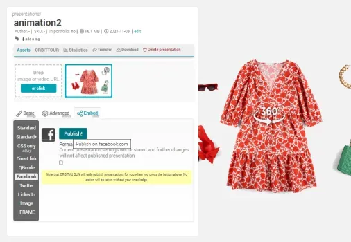 360 Product View Presentation Settings