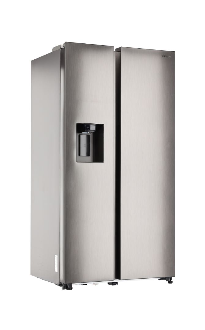 Stainless Steel Side-by-Side Refrigerator with Water Dispenser