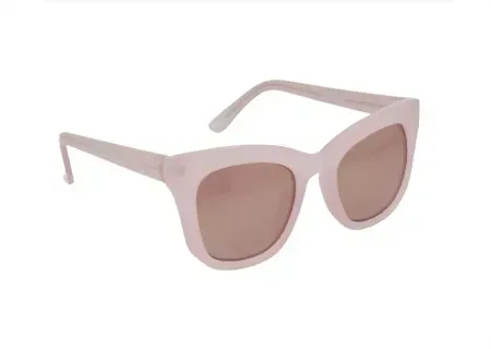 Pastel Pink Cat Eye Sunglasses with Mirrored Lenses