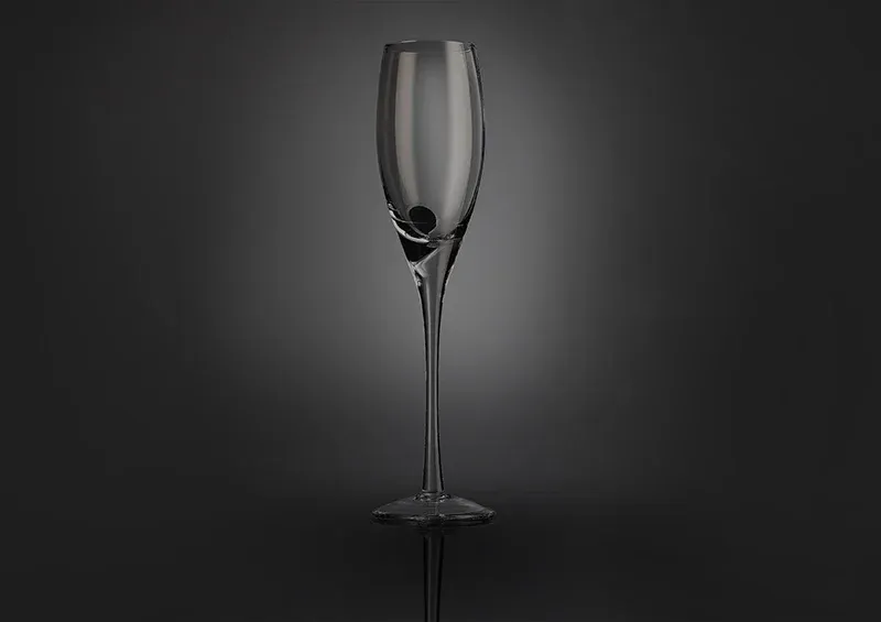 Black light diffusers reflected on the front of a glass