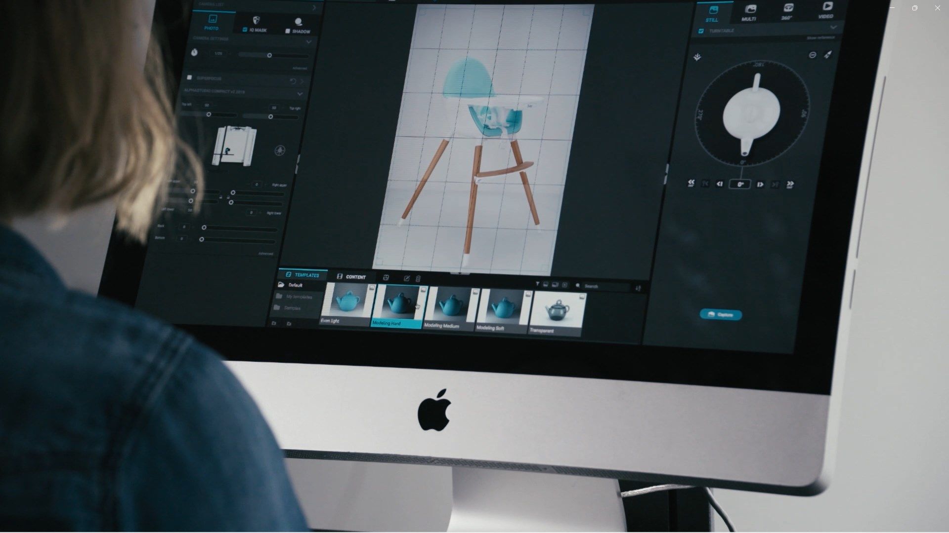 Modern High Chair Design on a Computer Screen