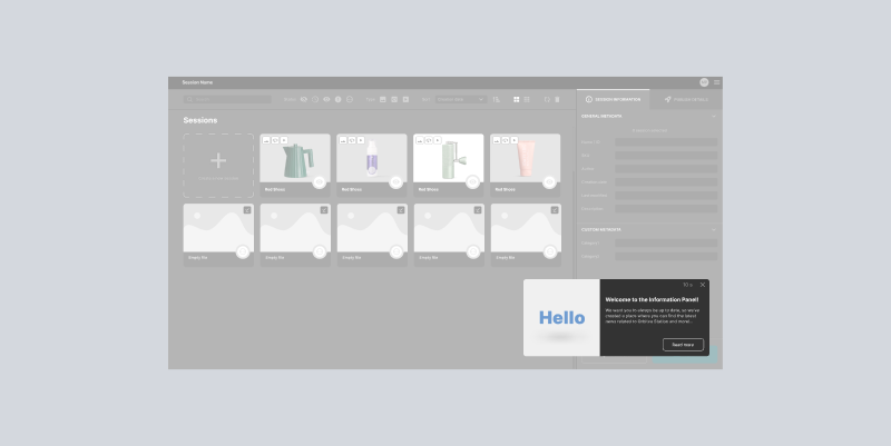 New information panel and notification system New information panel and notification system