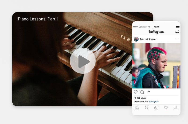 infographic: girl play piano - man on instagram