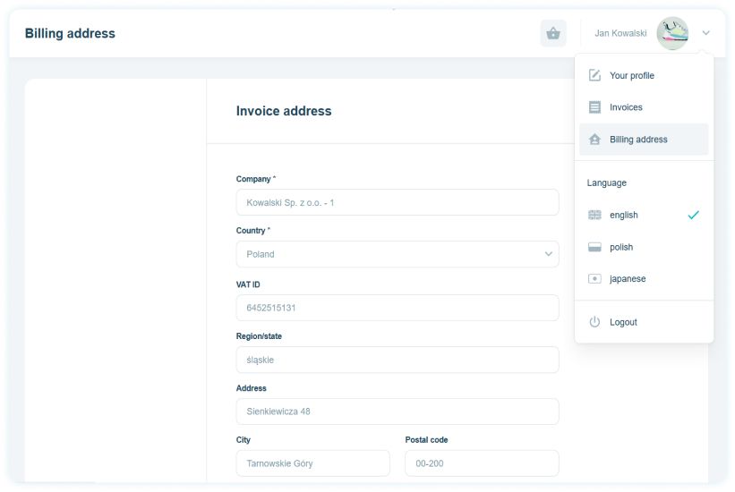 Orbitvu SUN - billing address Orbitvu SUN - billing address