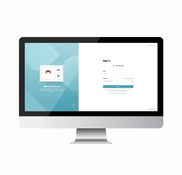 Orbitvu SUN Server Sign In Page