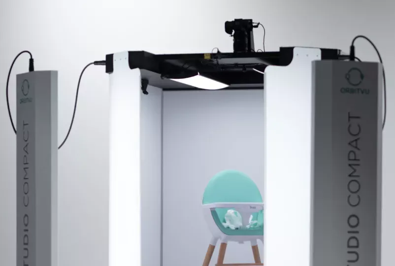 Baby Rocker Bouncer in Professional Photo Lightbox Studio