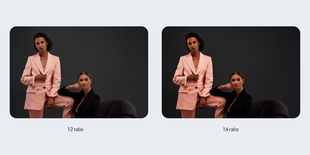 A comparison of 1:2 and 1:4 ratio A comparison of 1:2 and 1:4 ratio