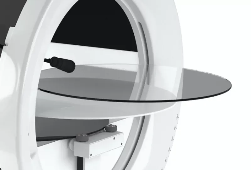 Close-up of Glass Turntable and Mechanism for Micro Photo Studio