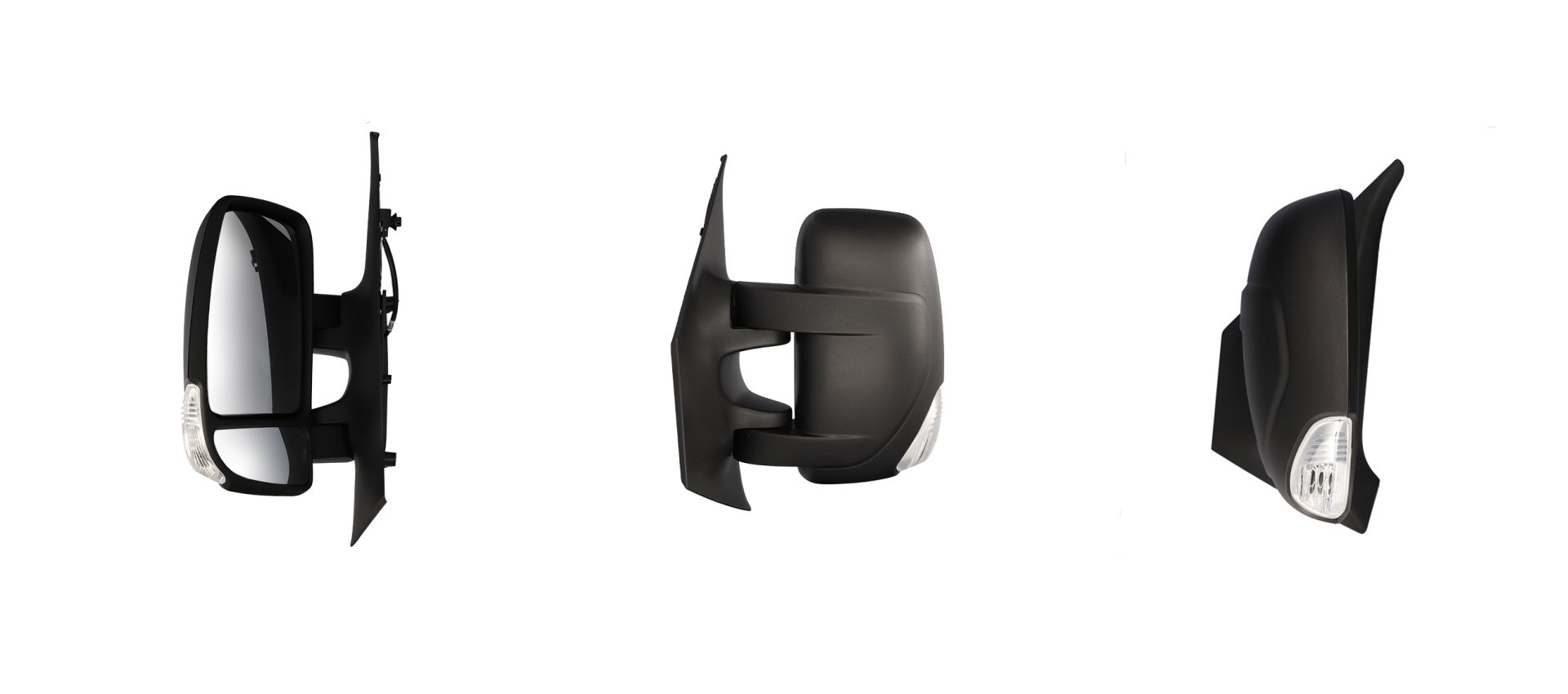 Side mirror product image captured from 3 angles