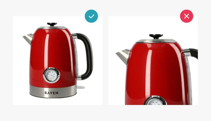 infographic: good and bad example of product image presentation infographic: good and bad example of product image presentation