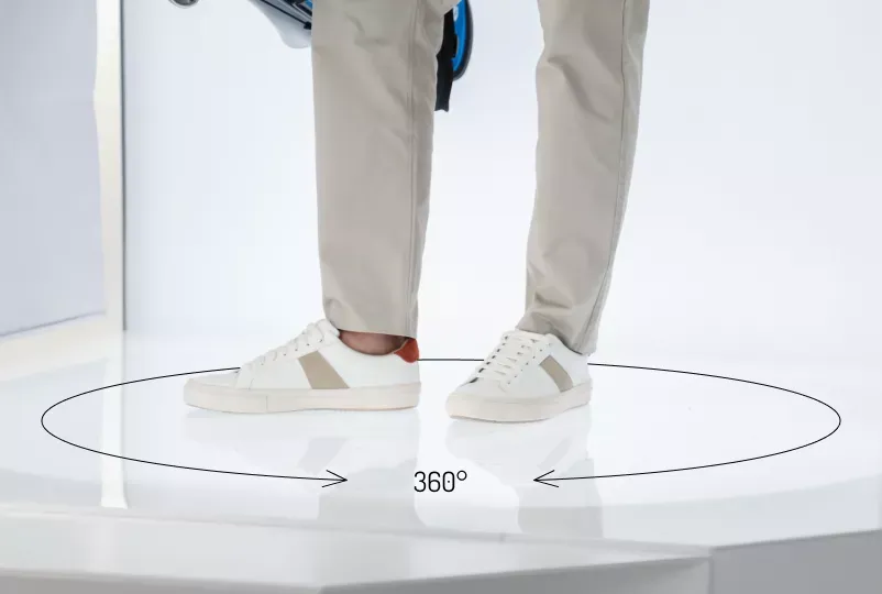 Man's Shoes on a 360-Degree Photography Turntable