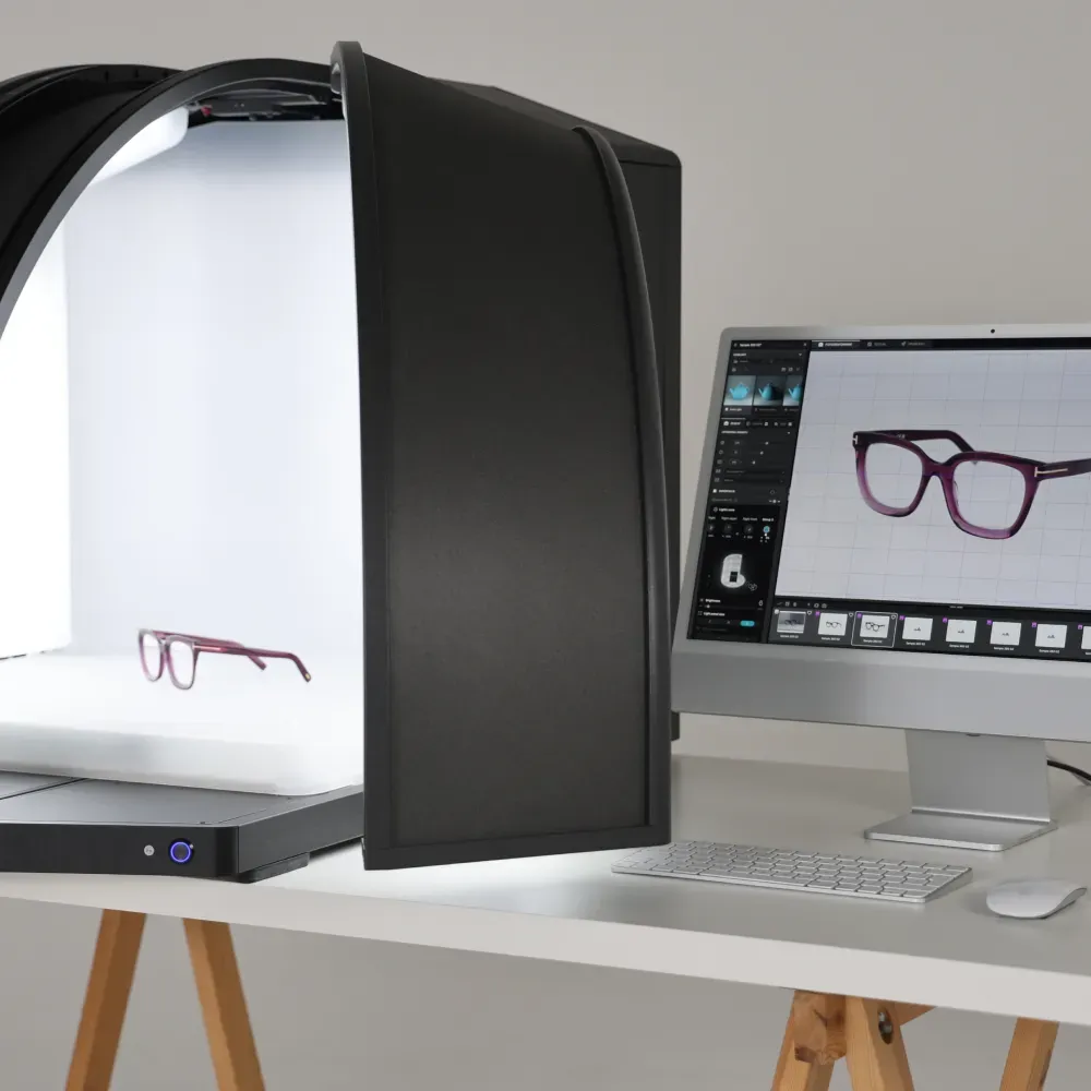 Automatisiertes Brillenfotografie-System und Steuerungssoftware