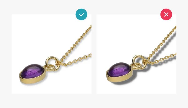 Infographic: jewelry product image good and bad example for amazon Infographic: jewelry product image good and bad example for amazon