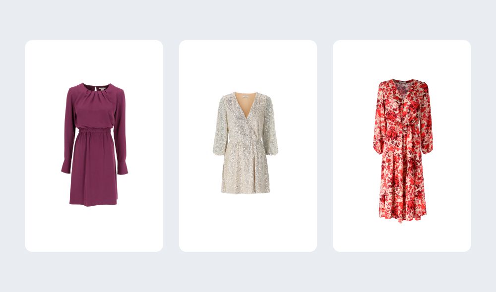 A range of products presented with a ghost mannequin effect. Products presented with a ghost mannequin effect.