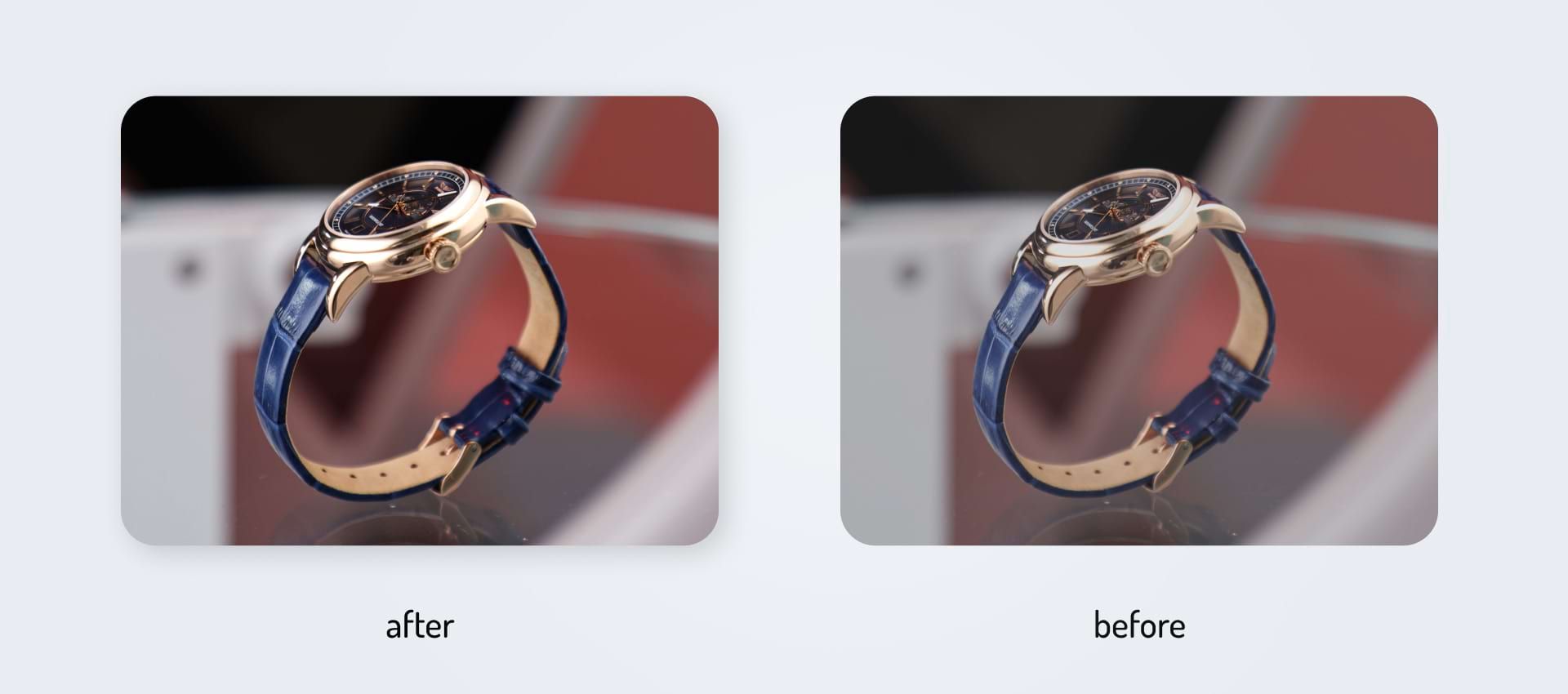 The before and after photos of correcting contrast in post-production The before and after photos of correcting contrast in post-production