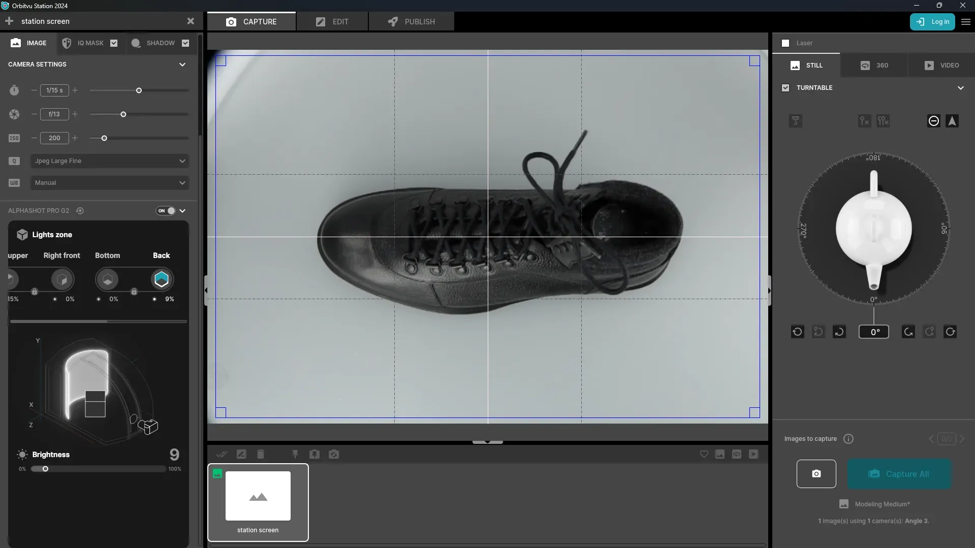 Top-Down Live Preview of Black Boot