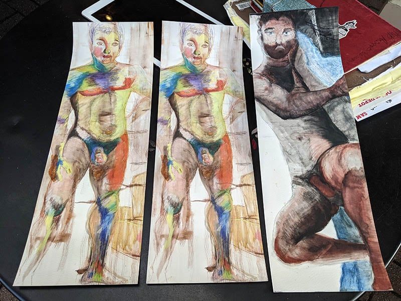 Final test prints of reproduced artwork