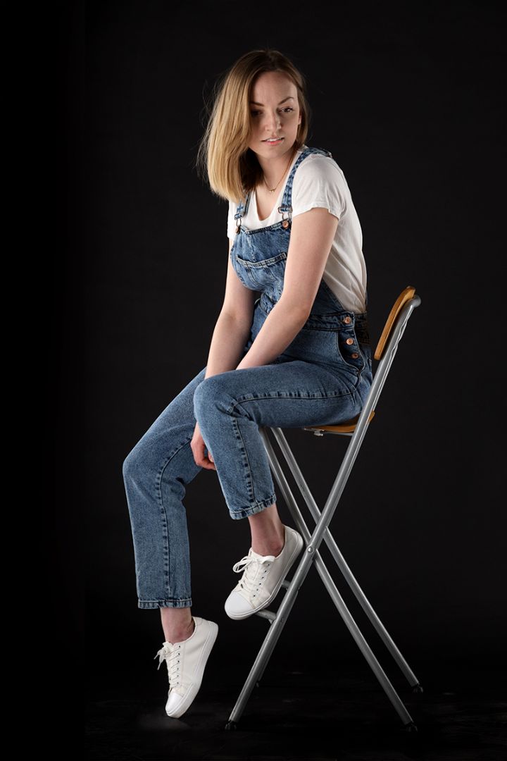 A model dark background