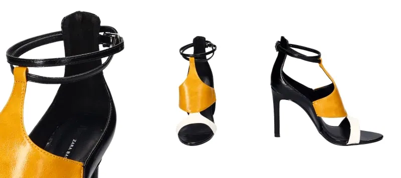 Shoe product photography from multiple views