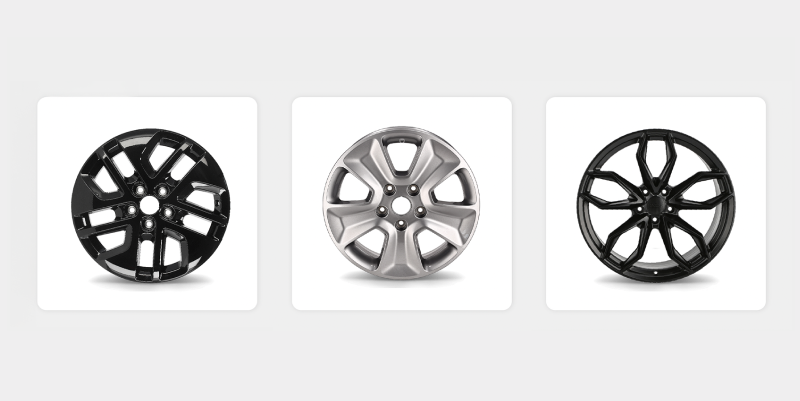 Content consistency - three photos of car rims