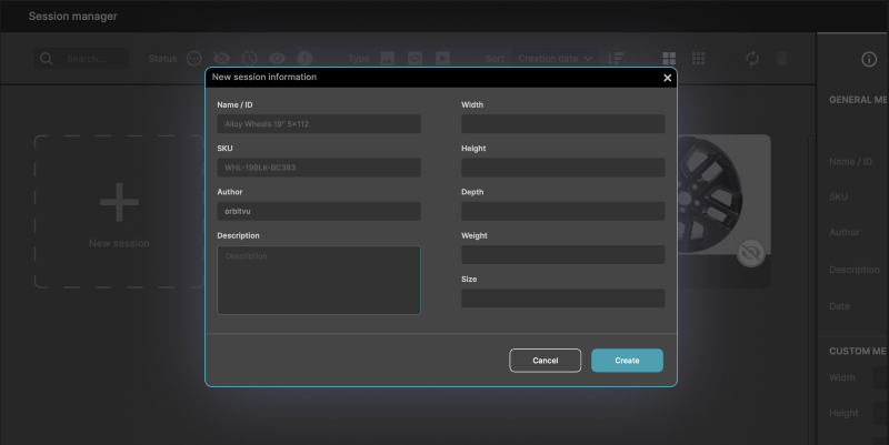 screenshot of Orbitvu Station