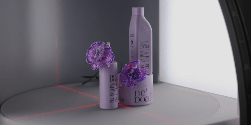 Neboa cosmetics placed in Alphashot Pro G2