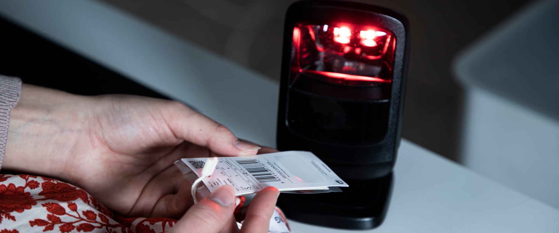 Scanning a product label barcode